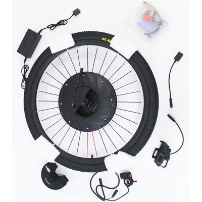 China Two series 36v 250w motor wheel with 3.2Ah LG cells lithium battery mfront quick release front wheel drive electric bike accessories for sale