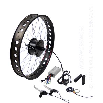 China Bafang Fat Wheel Snow Tire Brushless Fit Electric Bike 48v 250w 350w 500w 750w 1000w Single Drive Hub Motor Electric Bike Rear Kit for sale