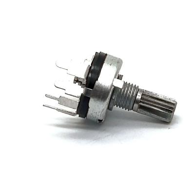 China PC Pin R1701N 17mm B500k Rotary Knob Potentiometer With Switch Metal Shaft for sale