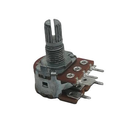 China PC Pin 5 Pins Rotary Potentiometer16mm B5k 10k 20k Potentiometer With Switch for sale