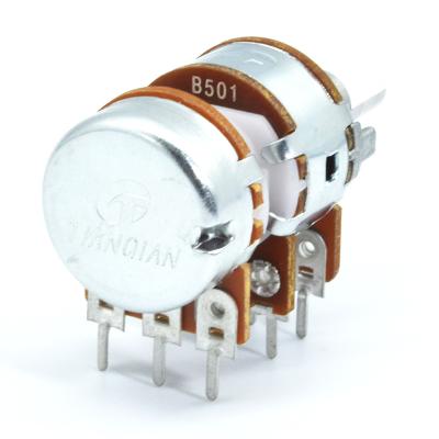 China 16mm Not Applicable 2 Band 6 Pin Adjustable Rotary Volume Control 100k 200k Potentiometer for sale