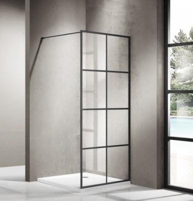 China 2020 modern new popular black aluminum walk-in shower enclosure for sale