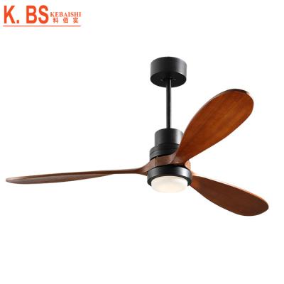 China Convenient hot energy-saving decorative walnut fan products sale natural wood ceiling fan with light for sale