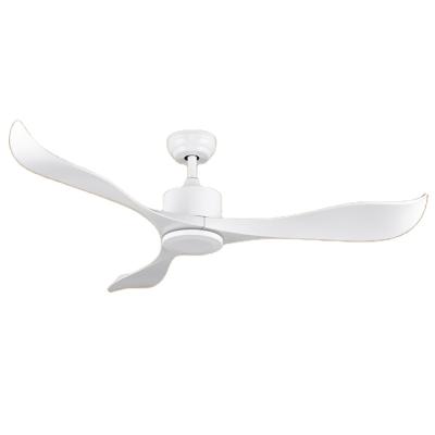 China Nordic White Convenient Air Conditioning Fan Low Noise Remote Control Ceiling Fan Without Light for sale