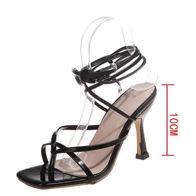 China 2021 New Summer Light Women's Square Main Strap Stiletto Heels Women's Sandals for sale