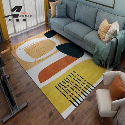 China Non-Slip Custom Printed Modern Geometric Rug Large Non-Slip Shaggy Floor Livingroom Carpet Blanket for sale