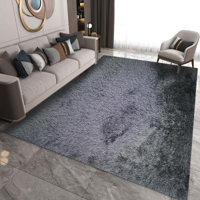 China Custom Modern Blue High Pile Non Slip Extra Soft 3 Inch Blanket Shag Rug Extra Soft Glossy Solid Rug For Living Room for sale