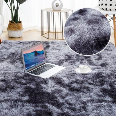 China Non-slip Custom Home Bedroom Decor Living Room Soft Plush Fur Flooring Carpet Nursery Rainbow Blanket for sale