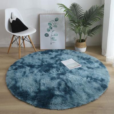 China Customized Anti-Slip Kids Room Non-Slip Shaggy Carpet Fluffy Round Blanket For Living Room Home Decoration for sale