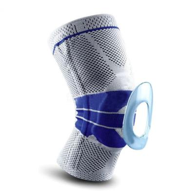 China 3D Adjustable Compression Knitted Patella Silicone Knee Support Sports Compression Sleeve Nylon Knee Brace For Knee Pain Relief for sale