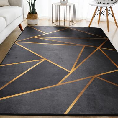 China Stain Resistant Custom Nordic Geometric Print Style Maintenacne Living Room Area Rugs Easy Hotel Carpets for sale