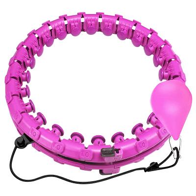 China Fitness Good Quality 24 Knots Assembly Detachable Fitness Weighted Polynesian Dance Smart Hoops for sale