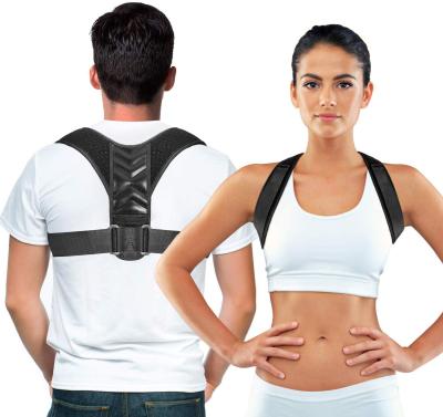 China Adjustable Back Elasticity Comfortable Breathable Elastic Sports Back Brace Straightener Neck Shoulder Support Belt Strap Posture Corrector Vest for sale