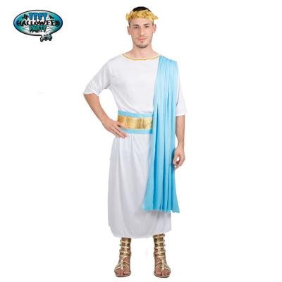 China Costume Julius Caesar and the Greek King Roman Emperor Men's Halloween Robe Costume Toga Polyester for sale