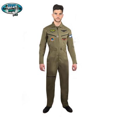 China Polyester Men's Adult Halloween Costume Theft Costume Flight Jumpsuit Dress Up Party for sale