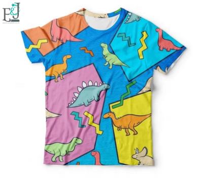 China Anti-shrink Summer T-shirt European Dino O 3D Animal Neck Printed Small Dinosaur Monsters T Shirts For Adult for sale