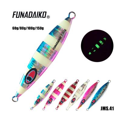 China FUNADAIKO Advance Metal Jig 60g80g100g150g Lure Slow Jig Advance Bait Luminous Fishing Lure Jig Hard Lure for sale