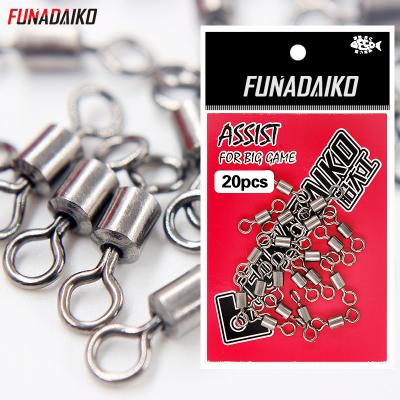 China Aid Jig Hook Carp Fishing Bearing Swivels Fishing Tackle Accessories Stainless Steel Fishhook Terminal Connector for sale