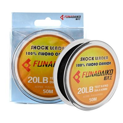 China Funadaiko 50M Fishing Leader Line Monofilament Fishing Tackle Line 20LB 30BLB 40LB 50LB 60LB 70LB USA MATERIAL Fluorocarbon for sale