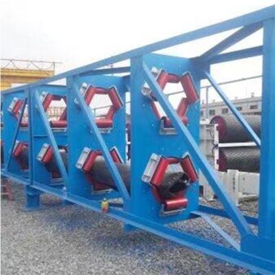 China tube belt conveyor/bottom system heat resistant belt conveyor/overland conveyor for sale