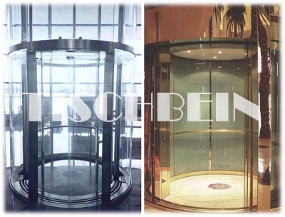 China 2000 kg 2500 kg Panoramische Glazen Lift Sightseeing Observatie Lift Ronde Glazen Wand Met 2.0 m/S Snelheid Te koop