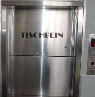 China CER-ISO-Haarstrichboden-Art Laufkatzen-Art Dumbwaiter 100kg 200kg mit 90° dem angrenzenden Eingang für Restaurant-Nahrungsmittelfabrik zu verkaufen