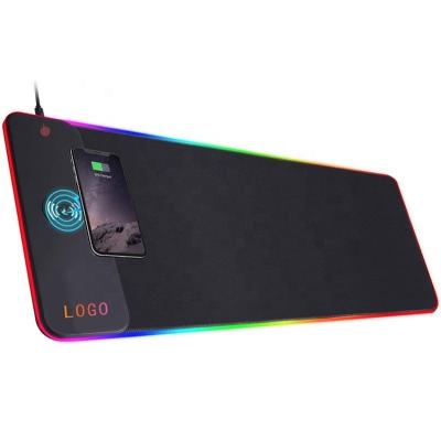 China Custom Logo Manufacturer Protective Mouse Pad RGB Gaming Wireless Charging Mouse Pad Soft Eco-friendly/Waterproof/Thickening/Large Non Slip Great For Gamer for sale