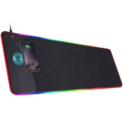 China 15W Eco-friendly/Waterproof/Thickening/Large Non-Slip Customized Larger Size Radio Charging RGB Mouse Pads Waterproof Cloth Oversized Rubber Mat for sale