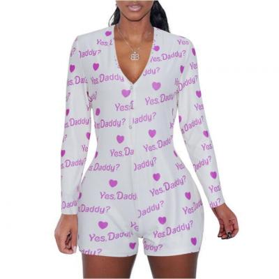 China Custom Designers Plus Size QUICK DRY Girls' Sexy Long Sleeve Onesie Luxury Lady Pajamas Bodycon For Women Sleepwear Casual Nightgowns for sale