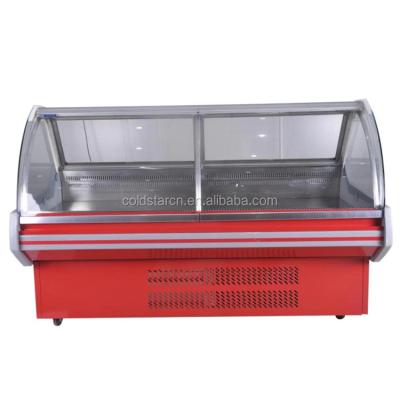 China Large Volume Supermarket Equipment Fresh Food Meat Grocery Displays Refrigerator Showcase Cabinet for sale