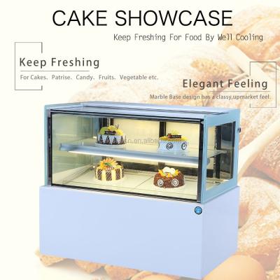 China Single-temperature Cake Fridge / Glass Door Fridge Glass Coolers for Cake /Pastry Shop / 0 ~10 Celsius Temperature and R134a Door for sale