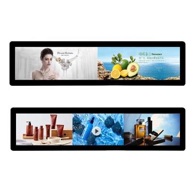 Chine Indoor Wall Mounted Stretched Bar Icd Show Digital Signage And Displays Advertising Player Screen Kiosk For Cargo Rack Bus Cosmetic à vendre