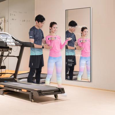 China Indoor Free Sample Smart Fitness Mirror Fitness Mirror Exercise Digital Signage and Displays Advertising Player Screen for sale