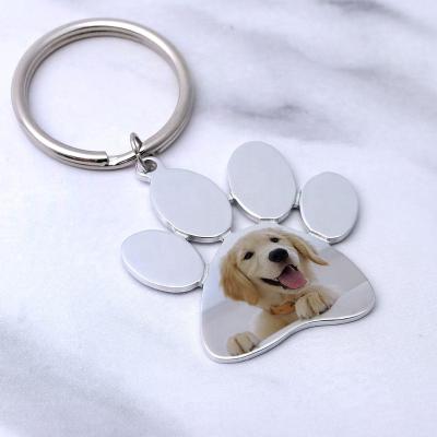 China FASHIONABLE Custom Dog Keychain Cat Keyring Birthday Gift Keepsake Personalized Dog Image Heart Photo Key Chain Key Chain Memory for sale