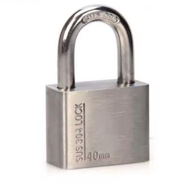 China Security 304 Stainless Steel Padlock Keyed Alike 50mm ODM for sale