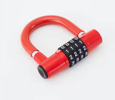 China Safety Button Scooter Bicycle Padlock Combination Anti Theft for sale