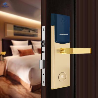 China Secure Electronic Keyless Swipe Key Card RFID Hotel Door Lock with Management Software zu verkaufen