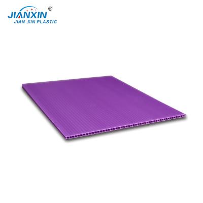 China PP factory supply 2-12mm corflute corex polypropylene antistatic cavity board corrugated plastic sheet for printing for sale