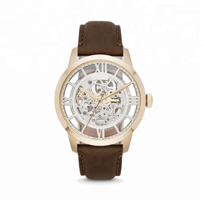 China Custom 3 Multiple Western Hands Luxury Skeleton Time Zone Automatic Mechanical Watch For Men for sale