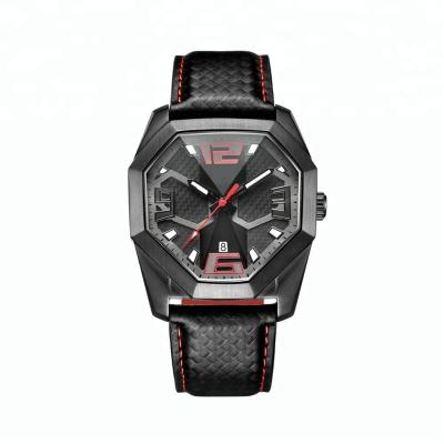 China Wholesale Black Plated Alarm Watch Manufacturer Stainless Steel OEM Custom Watch With Black Strap for sale