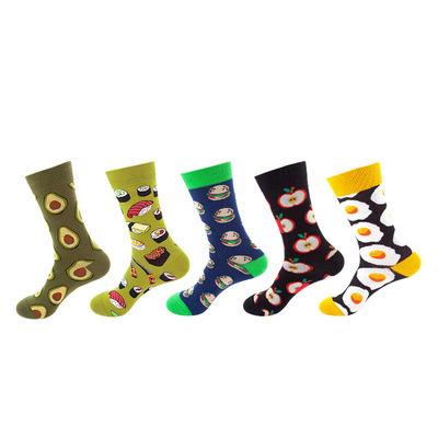 China Custom Wholesale Crew Sports Colorful Funny Cotton YL Happy YL Men's Socks for sale