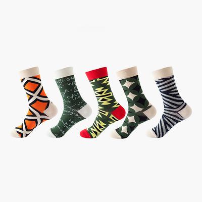 China Sporty YL Fashion Good Quality Rainbow Colored Unisex Sock Cotton Striped Mens Happy Socks for sale