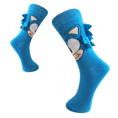 China Yueli breathable 3D European and American socks cartoon cute personalized men's socks with ears sports socks for sale