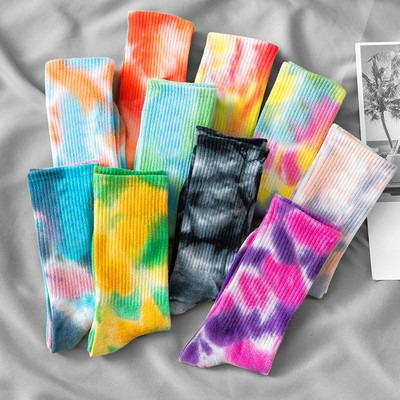 China Antibacterial Unisex Animal Cotton Embroidery Tie Dye Mid-Calf YL Mid-Calf Cute Skateboard Socks for sale