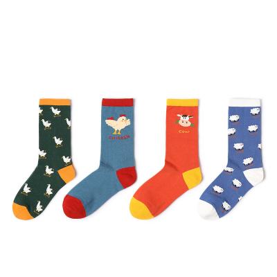 China YUELI Korea Women Antibacterial Wholesale Custom Colorful Series Animal Ankle Chain Cute Socks for sale