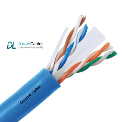 China Telecom Cat6a Ethernet Cable Stranded Gray Spool Horizontal U/FTP PVC/LSZH/HFFR Copper Jacket 500MHz 4x2x23AWG Cat6A Lan Cable for sale