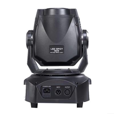 China Plastic 3 Facet Prism 90 Watt Led Spot Lighting Small Moving Head Gobo Stage Effect Light for sale