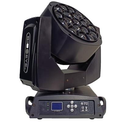 China Zoom+matrix warm 19x15w rgbw led bee eyes wash moving head zoom light for sale for sale