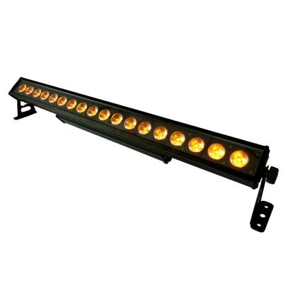 China Wedding professional 18pcs entertainment led RGBWA+UV 6 in 1 outdoor wall washer light 1100*350*490mm (4pcs in 1 carton) for sale