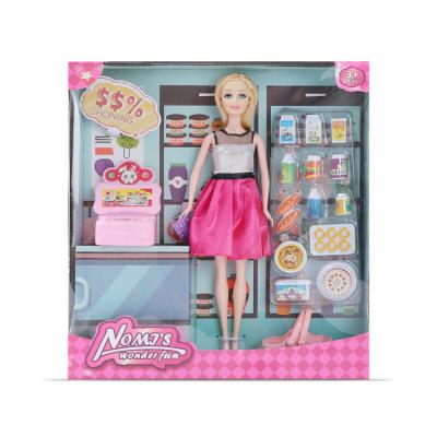 China 2022 Factory Supply Interesting Price Mini Set Store Theme Shopping Girl Doll Toy Set for sale